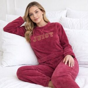 Juicy Couture Plush Jogger Pajama Set